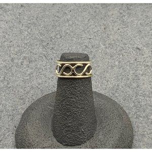 Silver Scroll Pinky Ring Size for Toe Small Wire